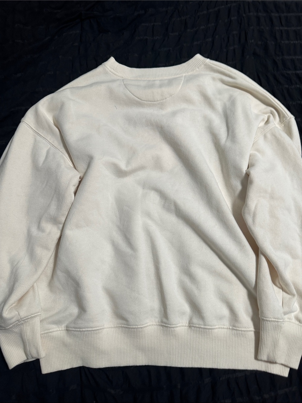 American Eagle Cream Pullover Sweatshirt sz S oversized EUC - Picture 5 of 5